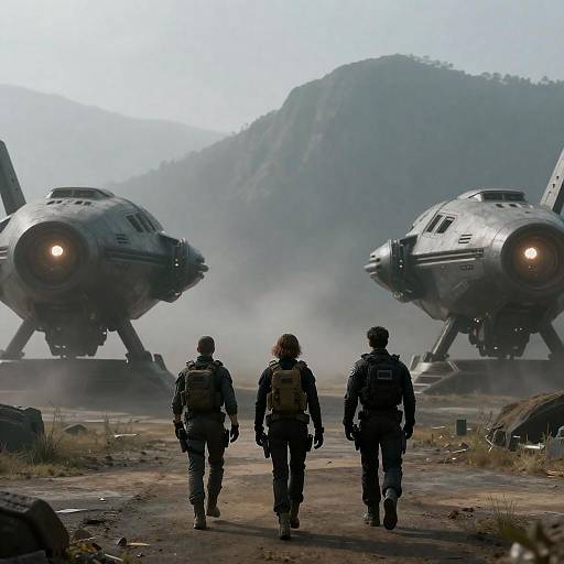 Epic Sci-Fi Journey to Futuristic Aircraft