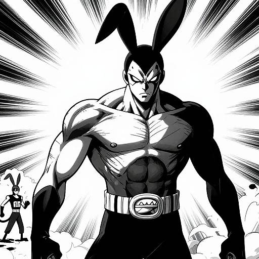 Muscular Evil Easter Bunny Manga