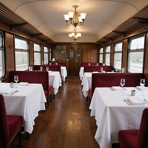 Elegant Dining in Vintage Train Carriage