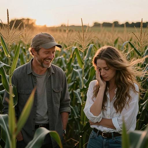 Emotional Harvest in Enchanted Cornfield