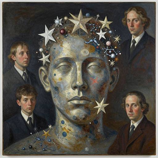 Cosmic Sculpture Portrait Fusion