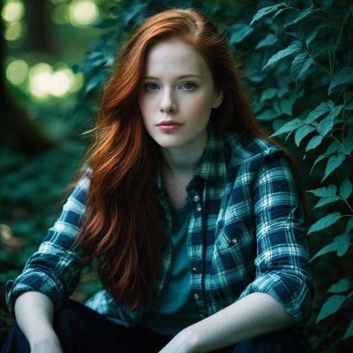 Cinematic Portrait of a Red-Haired Woman