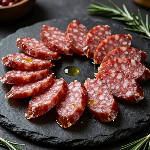 Artistic Calabresa Sausage Close-Up