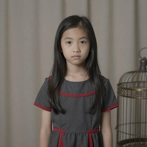 Portrait of a Young Asian Girl indoors