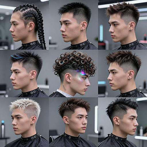 Cyberpunk Android Hairstyle Showcase