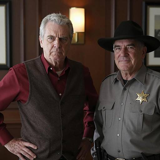 Two Distinct Men in Indoor Setting