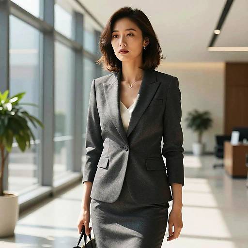 Ombre Hairstyle Businesswoman in Office