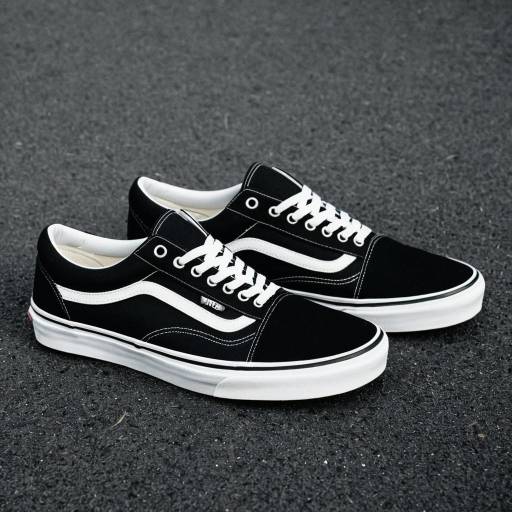 Black and White Classic Vans Sneakers