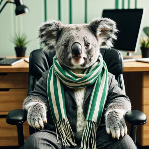 Surreal Koala in Office Chair Design