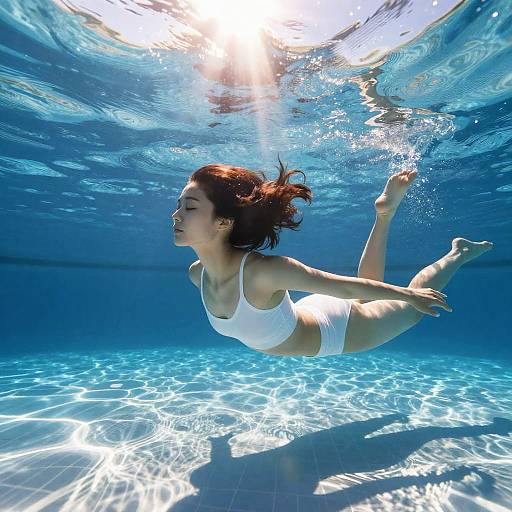 Serene Shojo Yoga Underwater Model