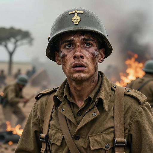 Ultra-Realistic WW2 Soldier in Chaos