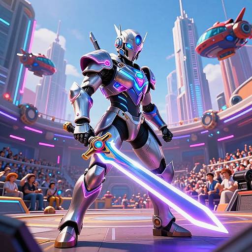 Gigacha Cybernetic Gladiator in Neon Arena