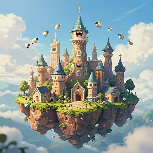 Laughter-Powered Floating Island City