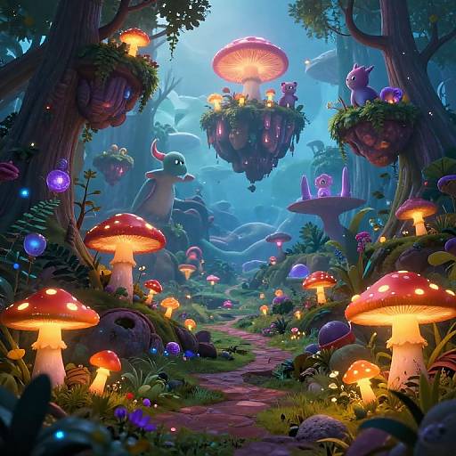 Magical Fantasy Forest Landscape