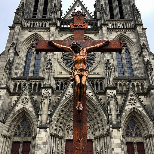 Gothic Cathedral Inspired by Hokusai and Giger