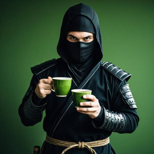 Nimble Ninja Drinking Green Tea
