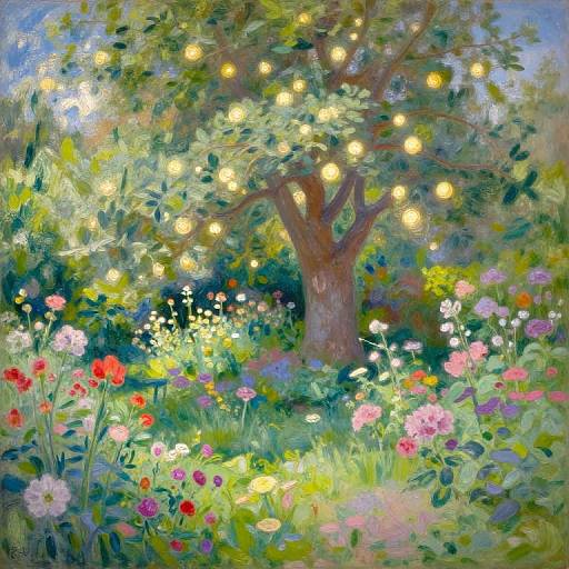 Impressionist Bug's-Eye Garden View