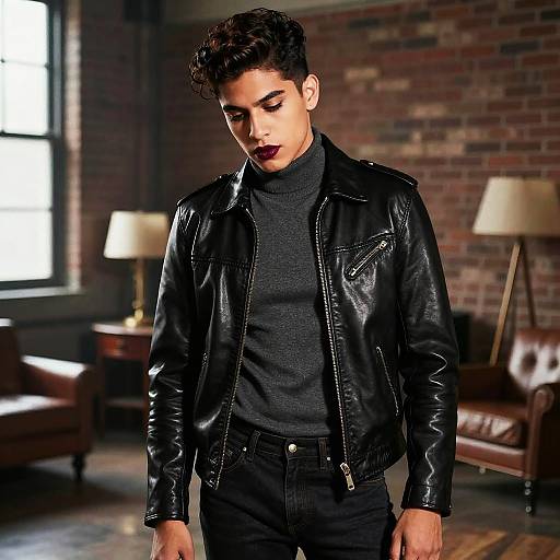 Moody Editorial Portrait of Latino Man