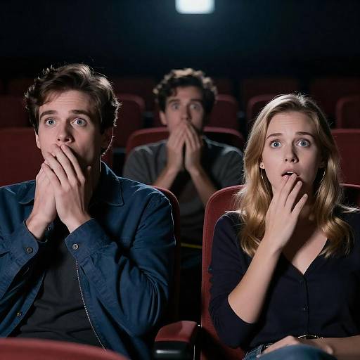 Surprised Reactions in a Dark Theater