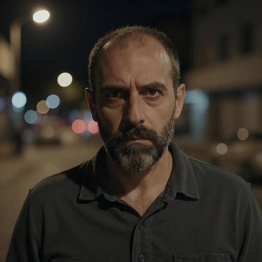 Intense Urban Portrait at Night