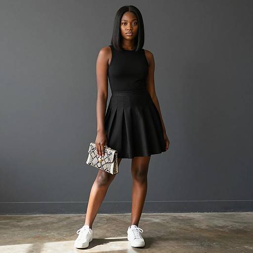 Stylish Black Woman in Urban Setting