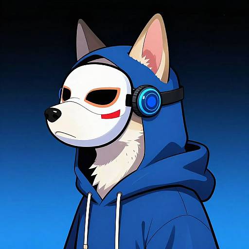 Afrofuturism Cyberpunk Dog Anime