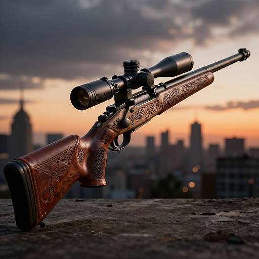 GTA Custom Sniper Rifle at Sunset