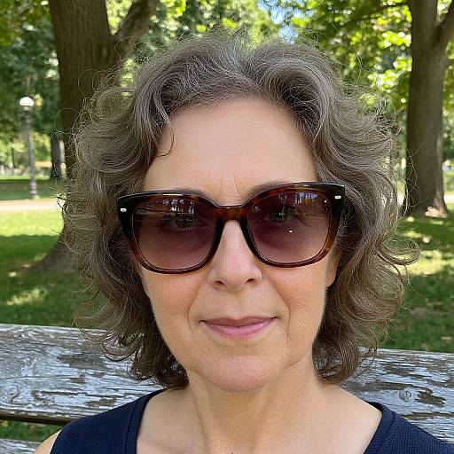 Thoughtful Woman in Sunny Park