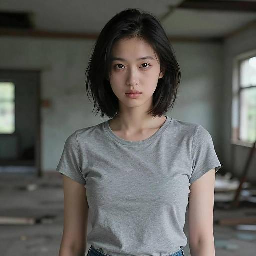 Cinematic Portrait in Abandoned Setting