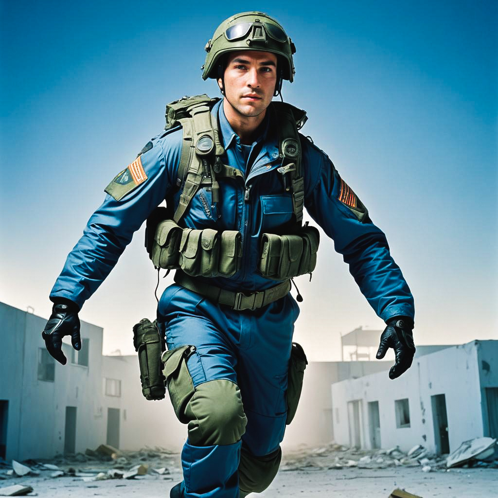 Exhilarated Paratrooper Photo Shoot Concept