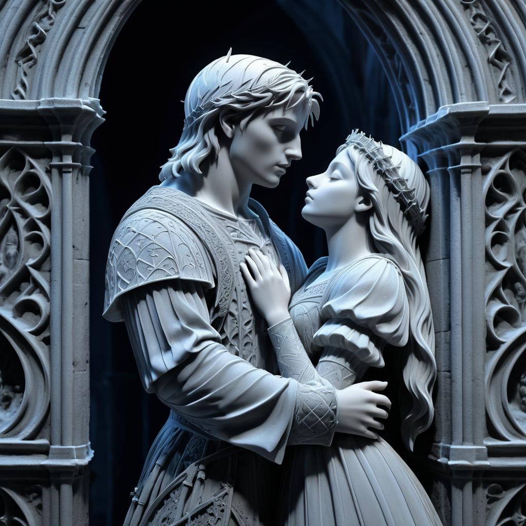 Gothic Romance in a Moonlit Abbey