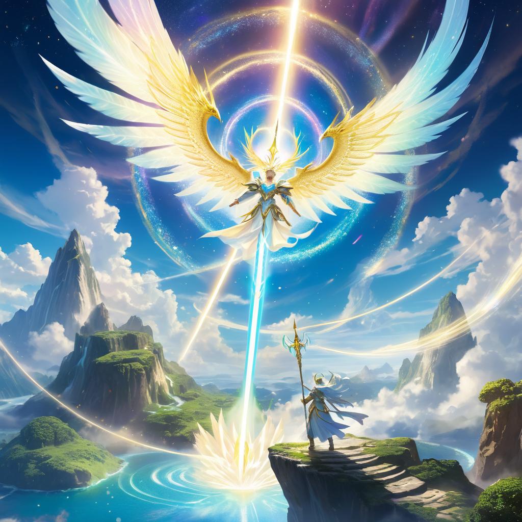 Celestial Angel with Dragon Wings Artwork