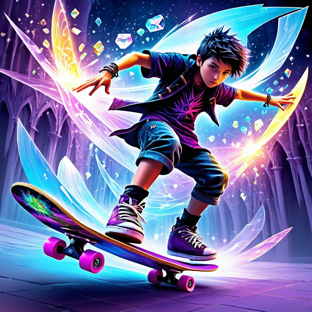 Crystal Shard Skateboarding Adventure