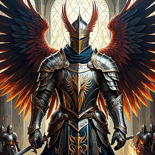 Majestic Armored Phoenix in Elegance
