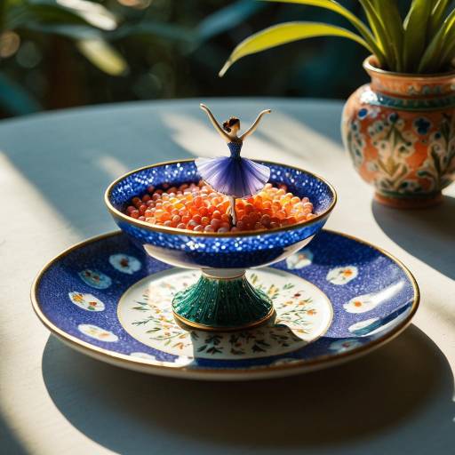 Miniature Ballerina on Decorative Ceramic Saucer