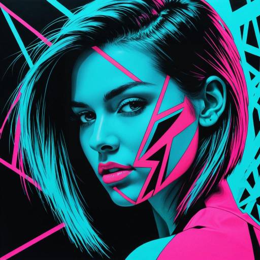 Vibrant Neon Abstract Expressionism Artwork Vibrant Neon Abstract Expressionism Artwork