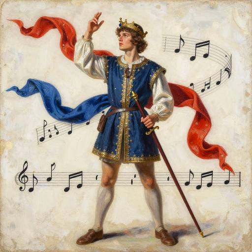 Expressionistic Medieval Troubadour Art