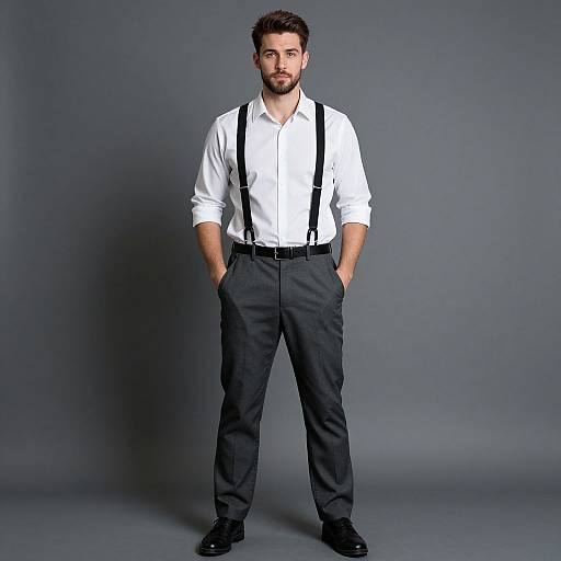 Realistic Casual Male Fashion Portrait