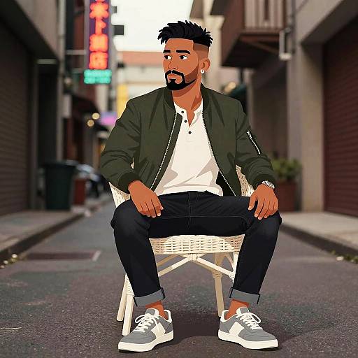 Urban Fashion Portrait in Gritty Alley