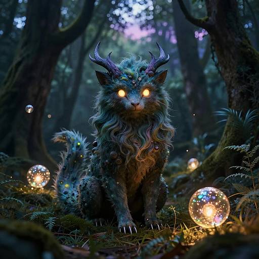 Mystical Forest Creature at Twilight