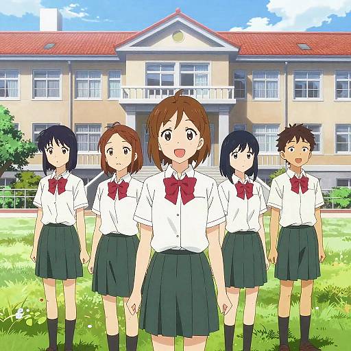 Anime School Characters in Daylight