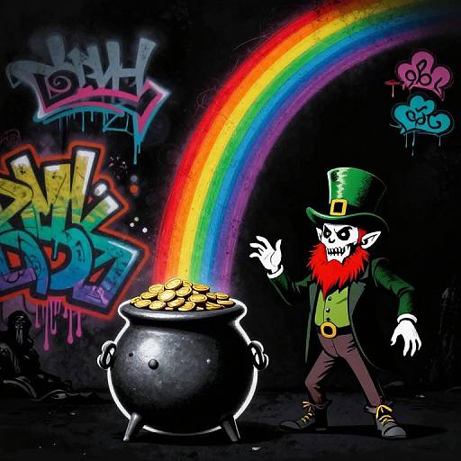 Gothic Rainbow with Horror Leprechaun