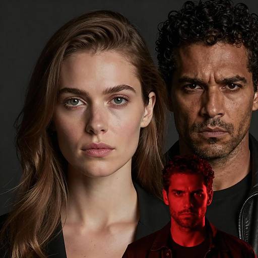 Three Faces in Digital Composite Art