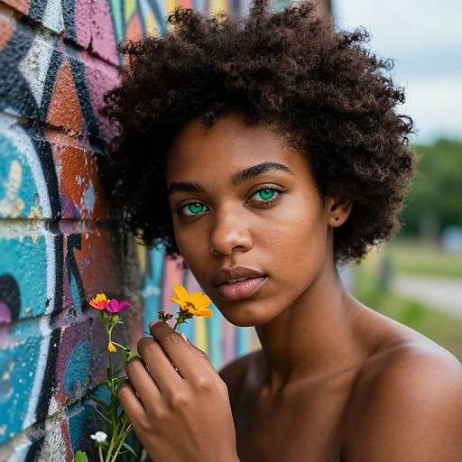 Emerald Eyes Amid Urban Serenity