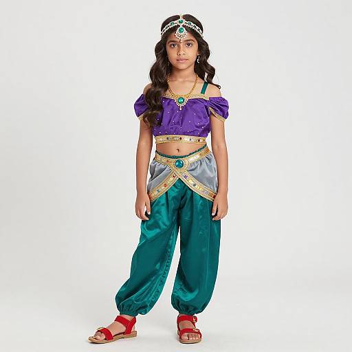 Young Girl in Princess Jasmine Costume
