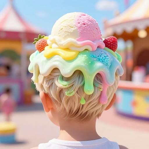 Ice Cream Inspired Haircut Artistry