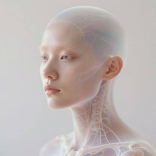 Transparent Surreal Portrait with Anatomy