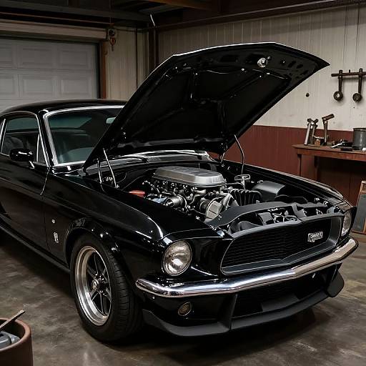 Photo-Realistic Black Mustang Shelby