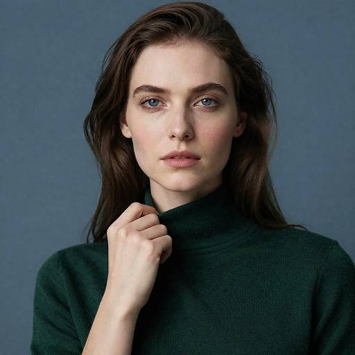 Portrait of a Woman in Dark Green