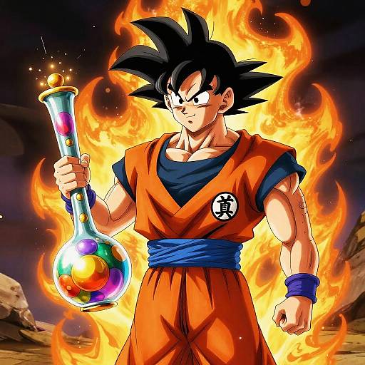 Goku with Vibrant Saiyan Bong
